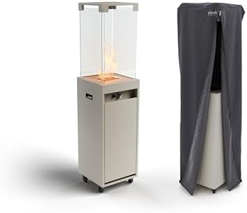 Planika Faro Patio Gas Heater Black Portable Standalone Decorative Propane Heater for Your Garden and Patio