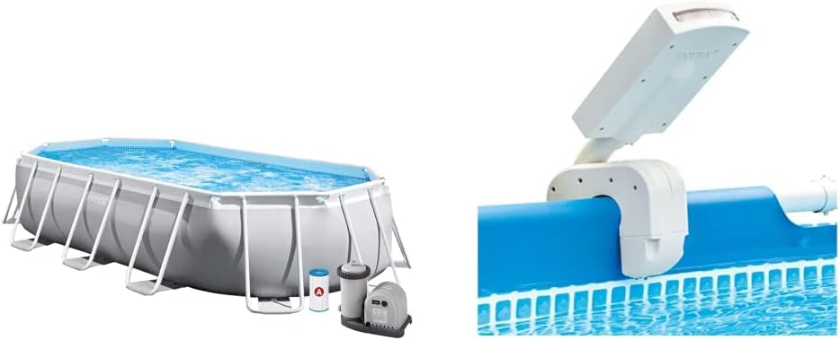 Intex 26796 Piscina Ovale, Grigio, 503 x 274 x 122 cm, 13365 L