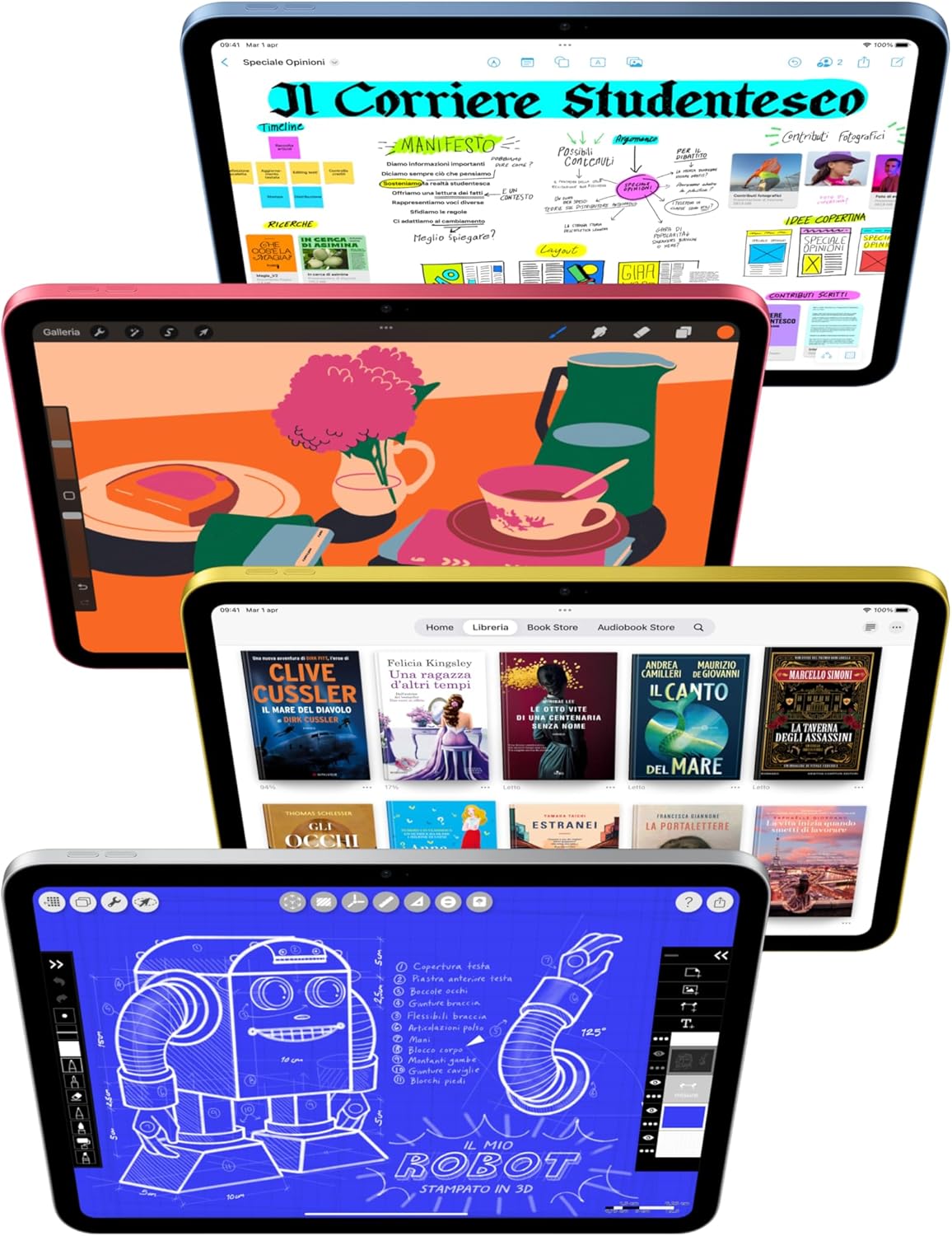 Apple iPad with A16 Chip: 11" Liquid Retina Display, 128GB, Wi Fi 6, 12MP Front and Back Cameras, Touch ID, Full Day Battery Life — Silver