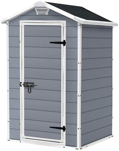 Keter Casetta Manor 4X3 Grigia In Resina Cm 128X94X196 H