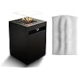 Planika Faro Patio Gas Heater Black Portable Standalone Decorative Propane Heater for Your Garden and Patio